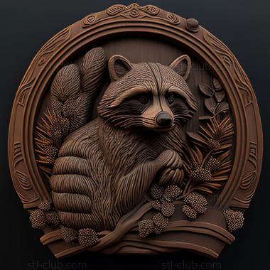 3D model st Raccoon from Kherson famous animal (STL)